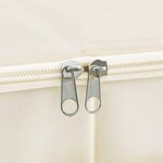 vidaXL Boîtes de rangement 2 Pièces Tissu 43x34x23 cm Crème