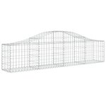 vidaXL Paniers à gabions arqués 3 Pièces 200x30x40/60 cm Fer galvanisé