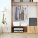 vidaXL Boîtes de rangement 2 Pièces Tissu 43x34x23 cm Anthracite