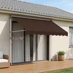 vidaXL Auvent rétractable manuel Marron 300 cm