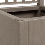 Jardinière vidaXL avec treillis marron clair 36x36x140 cm en PP