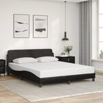 vidaXL Cadre de lit sans matelas noir 160x200 cm similicuir