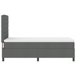 vidaXL Lit à ressorts avec matelas et lumière LED gris foncé  80 x 200 cm en tissu