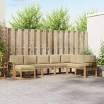 vidaXL Ensemble de canapés d'extérieur 8 Pièces Blanc et Beige