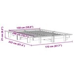 vidaXL Cadre de lit sans matelas 150x200 cm bois de pin massif