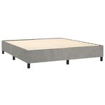 vidaXL Sommier à lattes de lit matelas et LED Gris clair 160x200 cm