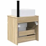 vidaXL Meuble de lavabo mural Chêne Sonoma 49 x 41 x 63 cm
