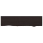 vidaXL Étagère murale marron foncé 80x20x2 cm bois chêne massif traité