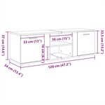 vidaXL Meuble TV Chêne sonoma 120x34x37 cm Bois d’ingénierie