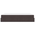 vidaXL Cadre de lit avec matelas Marron foncé 140 x 200 cm tissu