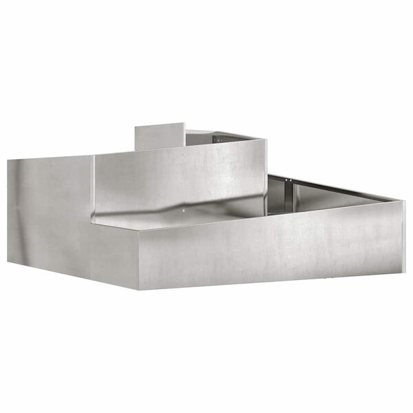 vidaXL Cache-pot de jardin Argent 100 x 100 x 50 cm Acier inoxydable
