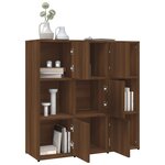 vidaXL Bibliothèque Chêne marron 90x30x90 cm Bois d'ingénierie