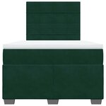 vidaXL Sommier à lattes de lit avec matelas vert foncé 120x190 cm
