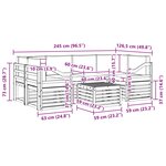 vidaXL Ensemble de canapés d'extérieur 7 pc Blanc et crème Polyester