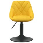 vidaXL Chaises à manger pivotantes lot de 6 jaune moutarde velours