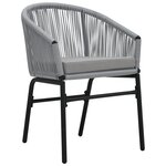 vidaXL Ensemble de jardin de 5 pièces en rattan polygris