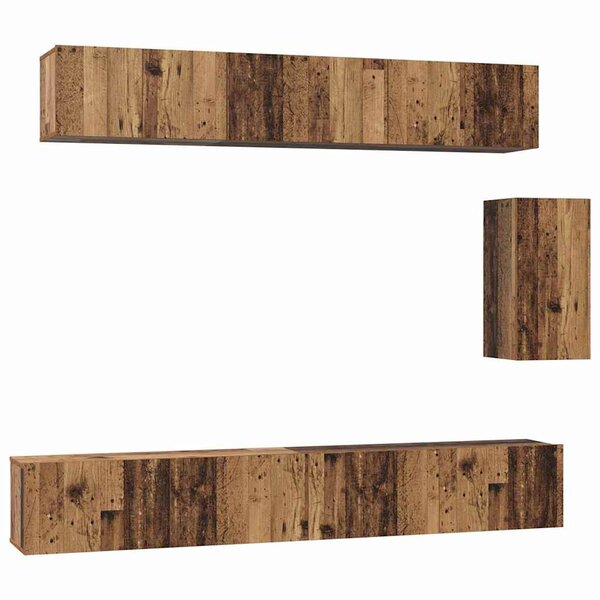 vidaXL Ensemble meuble TV 6 Pièces Bois ancien 100 x 30 x 30 cm