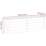 vidaXL Lit surélevé de jardin 300x50x91 cm WPC Gris