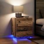 vidaXL Cabinet de chevet avec tiroir 2 Pièces Bois ancien