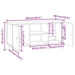 vidaXL Meuble TV 102 x 34 5 x 50 cm Sonoma gris Bois d'ingénierie