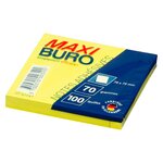 Notes repositionnables néon 75 x 75 mm - maxiburo - lot de 12