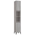 vidaXL Ensemble d'armoires de salle de bain 3 Pièces sonoma gris