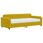 vidaXL Lit de jour avec matelas jaune 90x200 cm velours