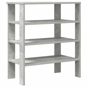 vidaXL Étagère à chaussures gris béton 61x32x70 cm bois d'ingénierie