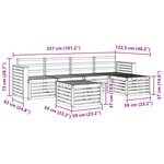 vidaXL Ensemble de canapés d'extérieur 6 Pièces Naturel