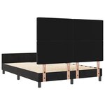 vidaXL Cadre de lit avec tête de lit Noir 140 x 200 cm Velours