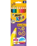 Etui de 8 crayons de couleur KIDS SUPERSOFT Mine large 8 Couleurs BIC