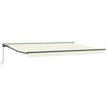 vidaXL Cadre d'auvent Crème 450 × 300 cm Polyester avec revêtement PU