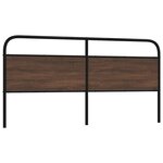 vidaXL Tête de lit chêne marron 200 cm acier et bois d'ingénierie
