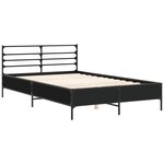 vidaXL Cadre de lit sans matelas noir 120x200 cm