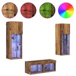 vidaXL Meubles TV muraux 4 Pièces Chêne artisanal 40 x 30 x 30 cm