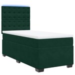 vidaXL Sommier à lattes de lit avec matelas Vert foncé 90x190 cm