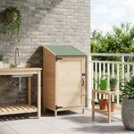 vidaXL Abri de jardin Naturel 59 x 56 x 113 5 cm Bois de Sapin Massif