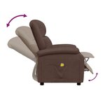 vidaXL Fauteuil de massage Marron Similicuir