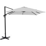 Parasol déporté carré en aluminium 3x3m roma