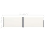 vidaXL Auvent latéral rétractable 160x600 cm Crème