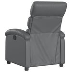 vidaXL Fauteuil inclinable électrique Gris Similicuir
