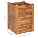 vidaXL Lit surélevé de jardin 60x60x84 cm Bois massif d'acacia