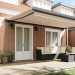 vidaXL Auvent Rétractable Beige 500 × 300 cm Tissu et Métal