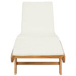 vidaXL Transat Marron et crème Polyester