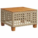 vidaXL Salon de jardin avec coussins 8 Pièces beige résine tressée