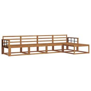 vidaXL Ensemble de canapés d'extérieur 5 Pièces Naturel