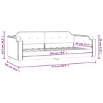 vidaXL Lit de repos sans matelas gris clair 90x190 cm tissu