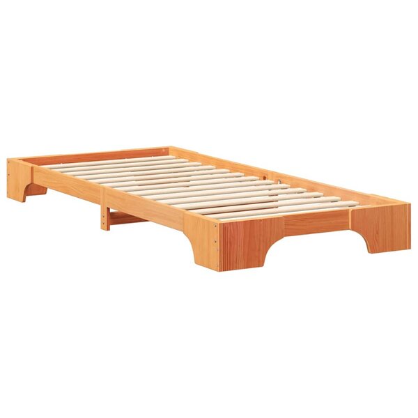 vidaXL Cadre de lit surélevé avec stockage Marron bois