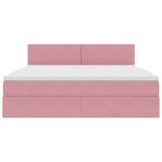 vidaXL Lit de Rangement avec matelas Rose 180 x 200 cm Velours