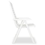 vidaXL Chaises inclinables de jardin lot de 6 Plastique Blanc